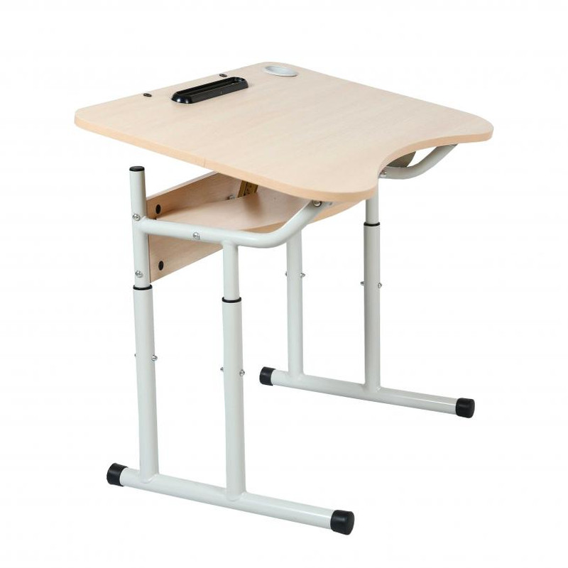 Стіл учнів. 1-місн. з регул. кута нахилу стільниці за допомогою ростомата, №3-6, АНШАР ГРУП (90187), 700х500х580-760мм, посилений каркас – кругла труба